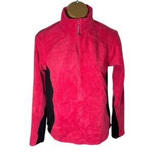 Vintage Y2K Columbia Titanium Half Zip Fleece Pullover Pink Black S